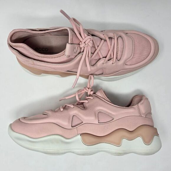 ECCO ELO PHORENE WOMENS ATHLETIC SNEAKER SHOES SILVER PINK SIZE 40 EU 9 US - Picture 1 of 10